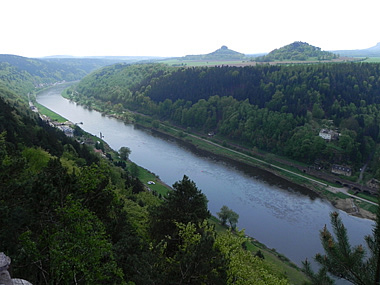 Bild Blick von der Bastei auf die Elbe